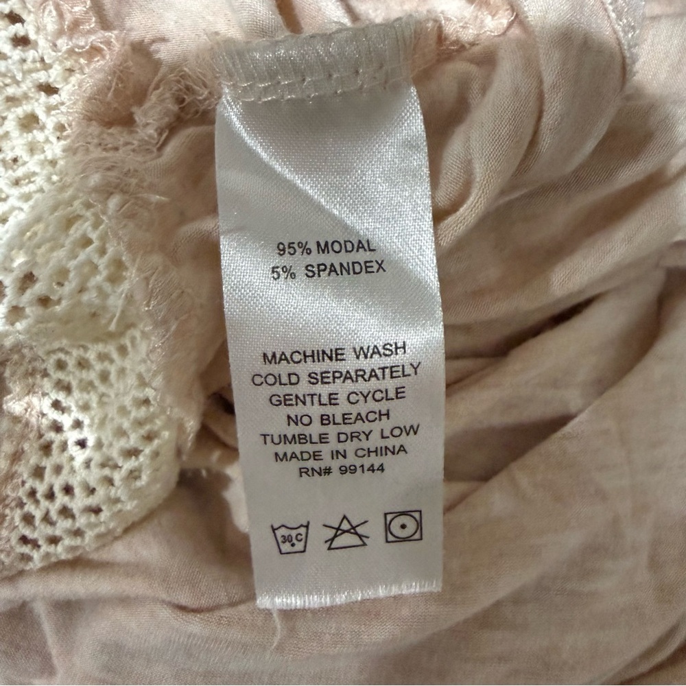 Lapis Blush Lace Accent Tunic with 3/4 Length Sleeve - Picture 7 of 7